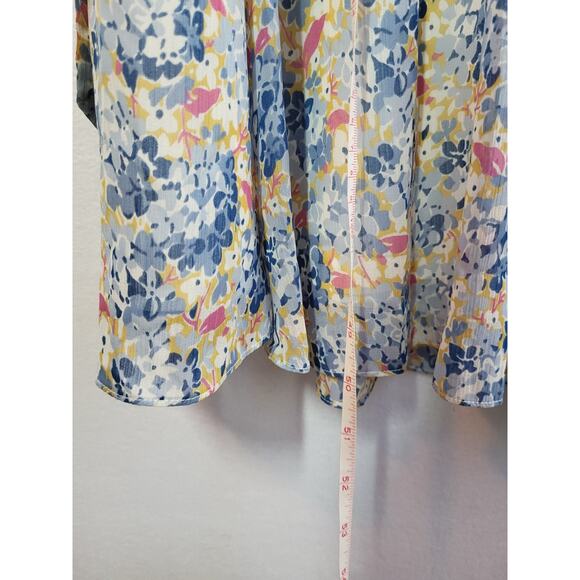 Lauren Ralph Lauren Floral Georgette Faux Wrap Midi Dress 18 NWT Belted Romantic - Picture 11 of 15